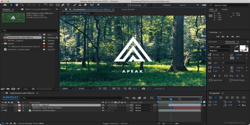 After Effect - Phần Mềm Thiết Kế Video Chuyên Nghiệp 6 04/06/2026 Kiểm soát chiều sâu, phản xạ, bóng và những thành phần 3D